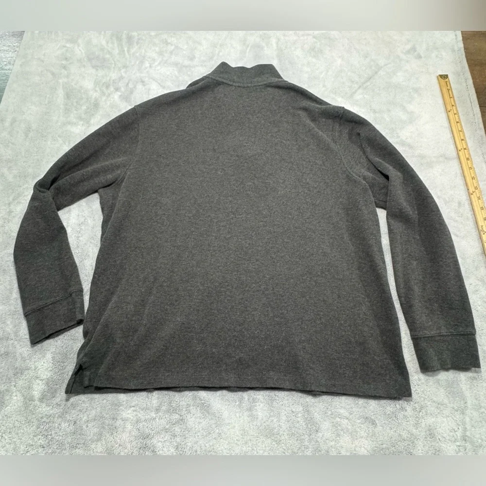 Polo Ralph Lauren Sweater Mens XL Pullover Estate Rib Flesh Pony 1/4‎ Zip EUC
